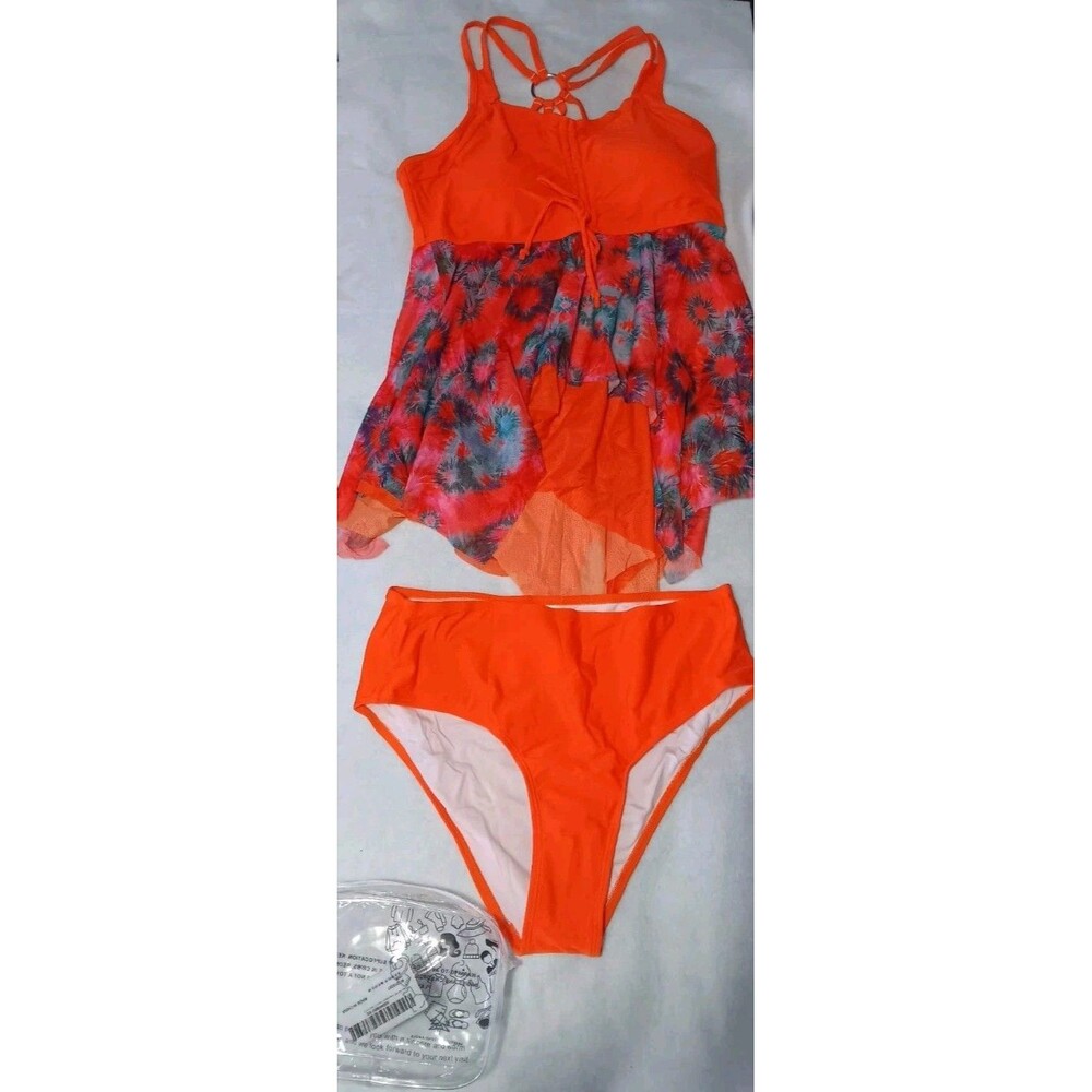 NWT! Century Star Tankini Set Top And Botton 2 Piece Womens Size Medium Orange